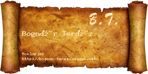 Bognár Teréz névjegykártya