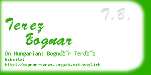 terez bognar business card